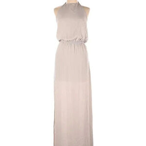 SHOW ME YOUR MUMU Long Strappy Maxi Cocktail Dress with Slit Beige Size L
